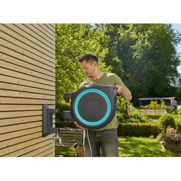 Gardena Wandslangenbox Roll Up 25 Meterincl. Tuinspuit 6 Gardena Wandslangenbox Roll Up 25 Meterincl. Tuinspuit - Afbeelding 4