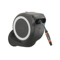 Gardena Wandslangenbox Roll Up 15 Grijs/wit Meter Incl. Tuinspuit -Gardena 123 774